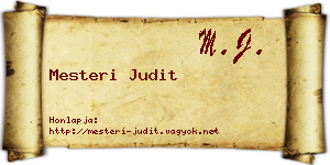 Mesteri Judit névjegykártya